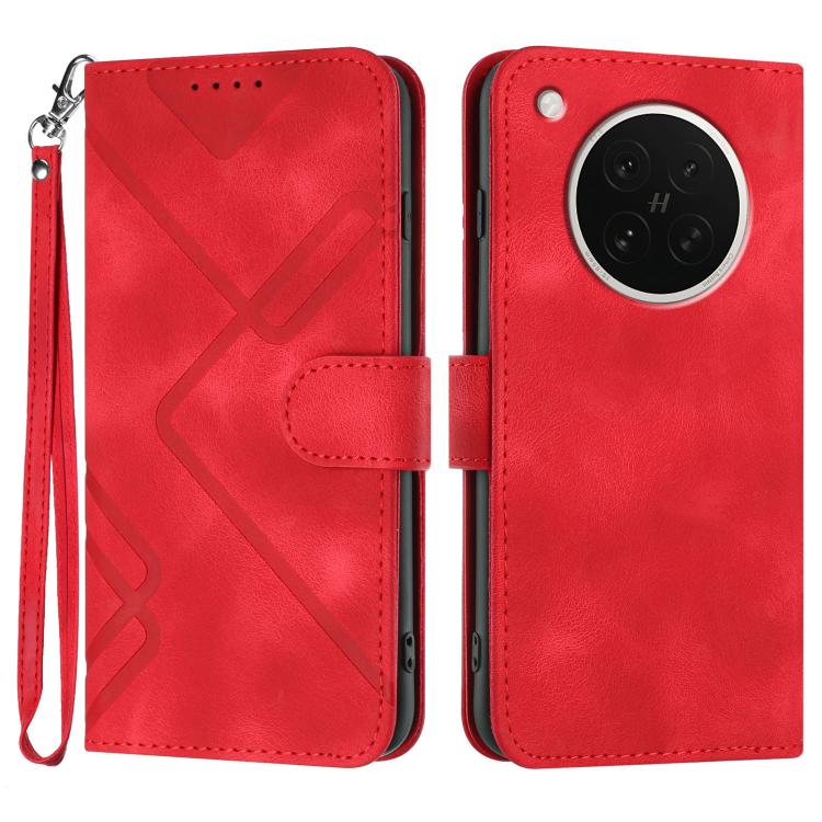 Custodia per cellulare in pelle con motivo a linea, For OPPO K13 5G, For OPPO Find X8s+, For OPPO Find X8s, For OPPO Find X8 Ultra