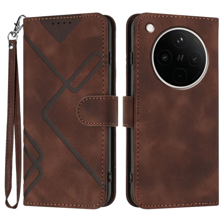 Custodia per cellulare in pelle con motivo a linea, For OPPO K13 5G, For OPPO Find X8s+, For OPPO Find X8s, For OPPO Find X8 Ultra