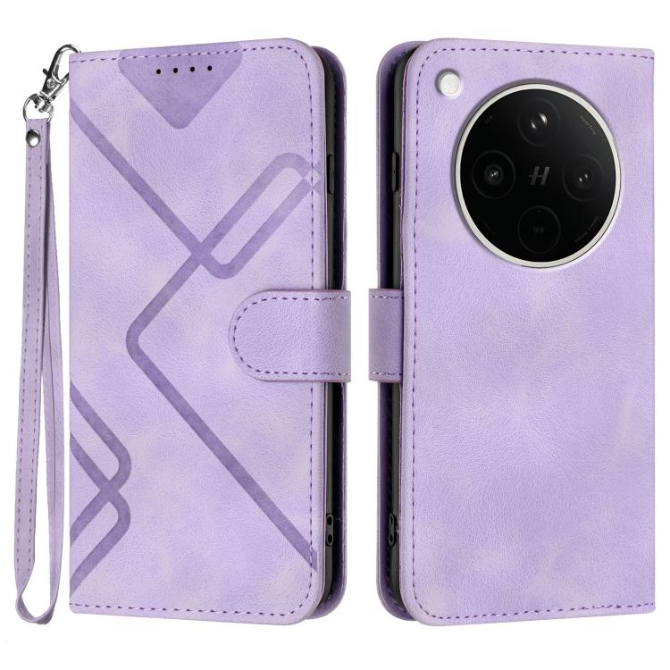 Custodia per cellulare in pelle con motivo a linea, For OPPO K13 5G, For OPPO Find X8s+, For OPPO Find X8s, For OPPO Find X8 Ultra