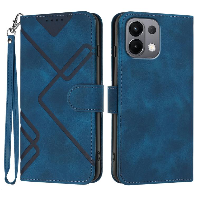 Custodia per cellulare in pelle con motivo a linea, For OPPO K13 5G, For OPPO Find X8s+, For OPPO Find X8s, For OPPO Find X8 Ultra