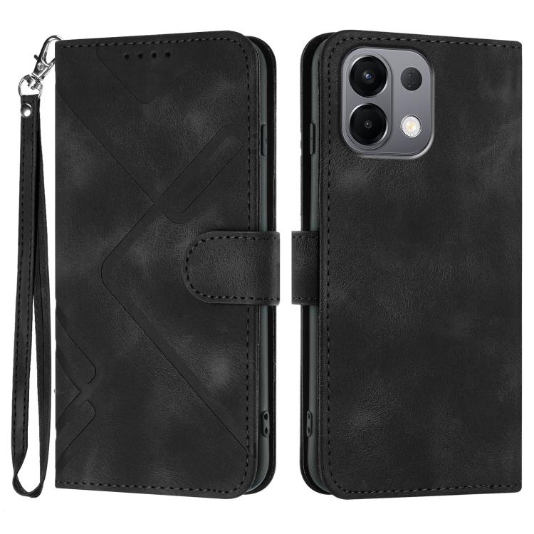 Custodia per cellulare in pelle con motivo a linea, For OPPO K13 5G, For OPPO Find X8s+, For OPPO Find X8s, For OPPO Find X8 Ultra