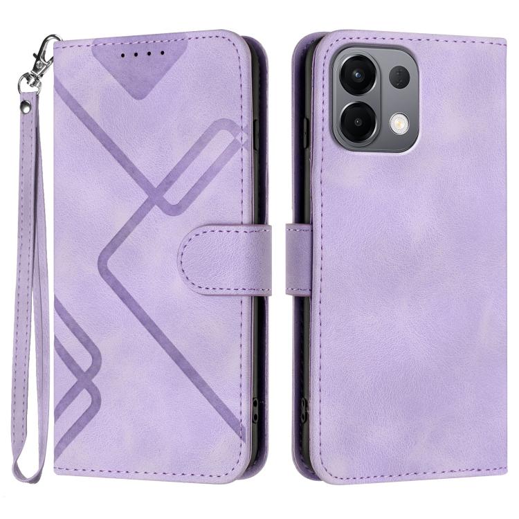 Custodia per cellulare in pelle con motivo a linea, For OPPO K13 5G, For OPPO Find X8s+, For OPPO Find X8s, For OPPO Find X8 Ultra