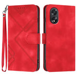 Custodia per cellulare in pelle con motivo a linea, For OPPO A60, For OPPO Reno11 F / F25 Pro, For OPPO A38 /  A18, For OPPO Find X8 Pro