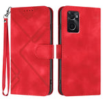 Custodia per cellulare in pelle con motivo a linea, For OPPO Reno8 5G, For OPPO A36 / A76 / A96 / K10 4G, For OPPO Reno6 Z 5G/Reno5 F/Reno5 Lite, For OPPO A16