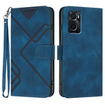 Custodia per cellulare in pelle con motivo a linea, For OPPO Reno8 5G, For OPPO A36 / A76 / A96 / K10 4G, For OPPO Reno6 Z 5G/Reno5 F/Reno5 Lite, For OPPO A16
