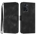 Custodia per cellulare in pelle con motivo a linea, For OPPO Reno8 5G, For OPPO A36 / A76 / A96 / K10 4G, For OPPO Reno6 Z 5G/Reno5 F/Reno5 Lite, For OPPO A16