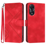 Custodia per cellulare in pelle con motivo a linea, For OPPO A78 5G / A1x, For OPPO Reno8 T 4G, For OPPO Find X6 Pro, For OPPO Find X6