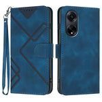 Custodia per cellulare in pelle con motivo a linea, For OPPO A1 Pro / Reno8 T 5G Global, For OPPO A77 4G Global, For OPPO A98 5G, For OPPO A17