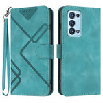 Custodia per cellulare in pelle con motivo a linea, For OPPO A16 4G/A55 5G/A53s 5G, For OPPO Reno6 Pro+ 5G, For OPPO A94 4G/A95 5G/Reno5 Z, For OPPO A94 5G/F19 Pro/F19 Pro+ 5G