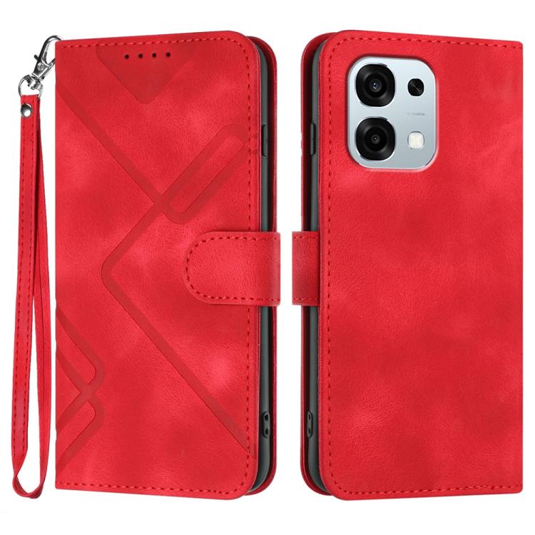 Custodia per cellulare in pelle con motivo a linea, For OPPO Find X9, For OPPO A6 Pro 4G / 5G Global / F31 5G, For OPPO F31 Pro+ 5G / A6 GT 5G, For OPPO Find X9 Pro