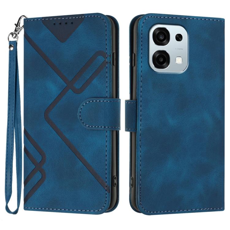 Custodia per cellulare in pelle con motivo a linea, For OPPO Find X9, For OPPO A6 Pro 4G / 5G Global / F31 5G, For OPPO F31 Pro+ 5G / A6 GT 5G, For OPPO Find X9 Pro