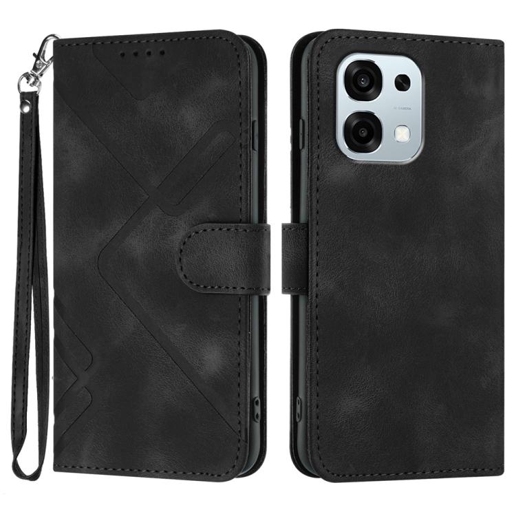 Custodia per cellulare in pelle con motivo a linea, For OPPO Find X9, For OPPO A6 Pro 4G / 5G Global / F31 5G, For OPPO F31 Pro+ 5G / A6 GT 5G, For OPPO Find X9 Pro