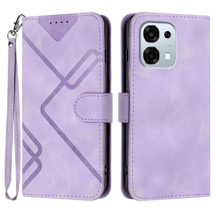 Custodia per cellulare in pelle con motivo a linea, For OPPO Find X9, For OPPO A6 Pro 4G / 5G Global / F31 5G, For OPPO F31 Pro+ 5G / A6 GT 5G, For OPPO Find X9 Pro