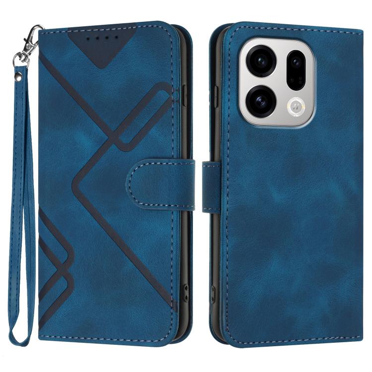 Custodia per cellulare in pelle con motivo a linea, For OPPO Find X9, For OPPO A6 Pro 4G / 5G Global / F31 5G, For OPPO F31 Pro+ 5G / A6 GT 5G, For OPPO Find X9 Pro