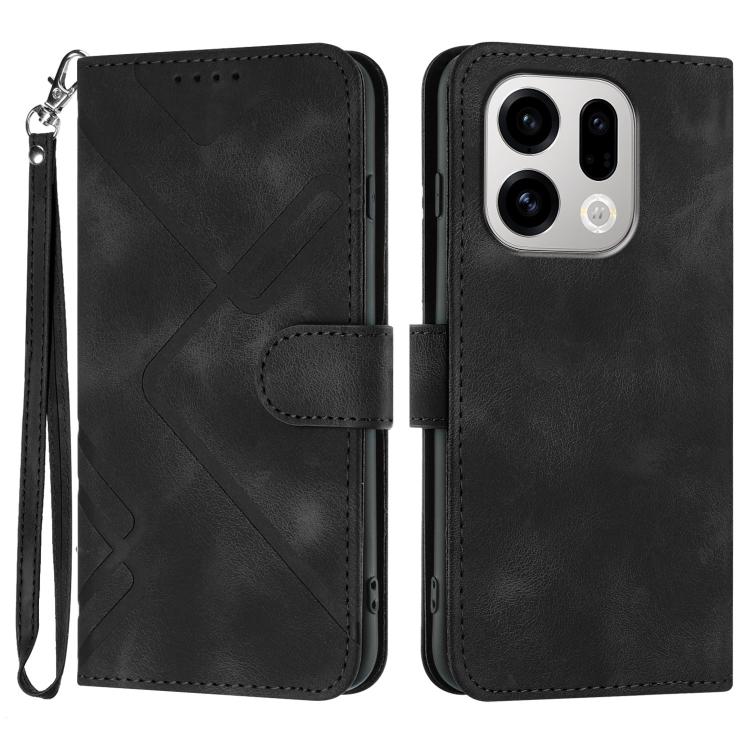 Custodia per cellulare in pelle con motivo a linea, For OPPO Find X9, For OPPO A6 Pro 4G / 5G Global / F31 5G, For OPPO F31 Pro+ 5G / A6 GT 5G, For OPPO Find X9 Pro