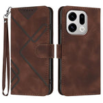 Custodia per cellulare in pelle con motivo a linea, For OPPO Find X9, For OPPO A6 Pro 4G / 5G Global / F31 5G, For OPPO F31 Pro+ 5G / A6 GT 5G, For OPPO Find X9 Pro