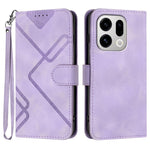 Custodia per cellulare in pelle con motivo a linea, For OPPO Find X9, For OPPO A6 Pro 4G / 5G Global / F31 5G, For OPPO F31 Pro+ 5G / A6 GT 5G, For OPPO Find X9 Pro