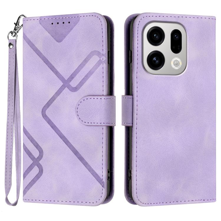 Custodia per cellulare in pelle con motivo a linea, For OPPO Find X9, For OPPO A6 Pro 4G / 5G Global / F31 5G, For OPPO F31 Pro+ 5G / A6 GT 5G, For OPPO Find X9 Pro