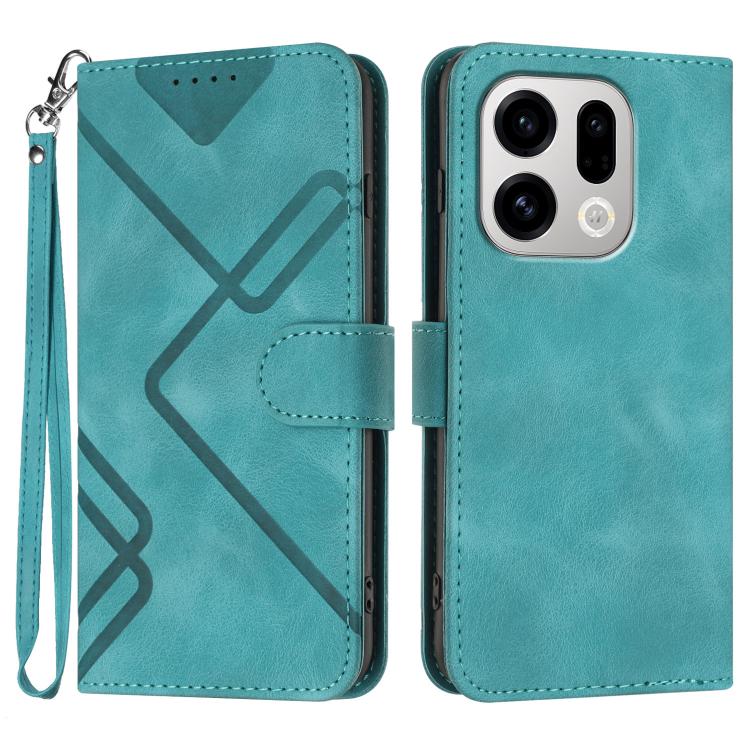 Custodia per cellulare in pelle con motivo a linea, For OPPO Find X9, For OPPO A6 Pro 4G / 5G Global / F31 5G, For OPPO F31 Pro+ 5G / A6 GT 5G, For OPPO Find X9 Pro