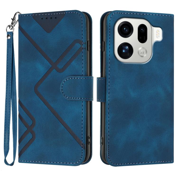 Custodia per cellulare in pelle con motivo a linea, For OPPO Find X9, For OPPO A6 Pro 4G / 5G Global / F31 5G, For OPPO F31 Pro+ 5G / A6 GT 5G, For OPPO Find X9 Pro