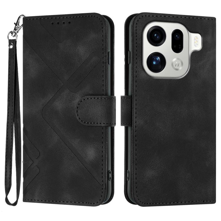 Custodia per cellulare in pelle con motivo a linea, For OPPO Find X9, For OPPO A6 Pro 4G / 5G Global / F31 5G, For OPPO F31 Pro+ 5G / A6 GT 5G, For OPPO Find X9 Pro