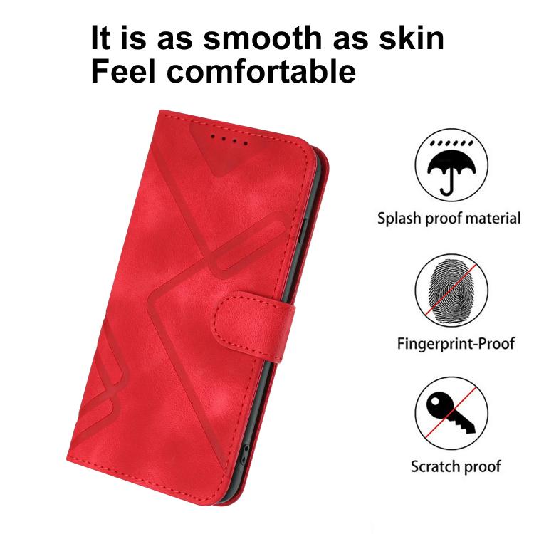 Custodia per cellulare in pelle con motivo a linea, For OPPO Reno15 Pro Max 5G Global, For OPPO Reno15 F 5G Global, For OPPO Reno15 Pro 5G Global, For OPPO Reno15 5G Global