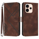 Custodia per cellulare in pelle con motivo a linea, For OPPO Reno15 Pro Max 5G Global, For OPPO Reno15 F 5G Global, For OPPO Reno15 Pro 5G Global, For OPPO Reno15 5G Global