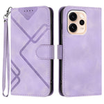 Custodia per cellulare in pelle con motivo a linea, For OPPO Reno15 Pro Max 5G Global, For OPPO Reno15 F 5G Global, For OPPO Reno15 Pro 5G Global, For OPPO Reno15 5G Global