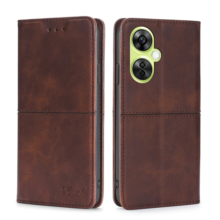 Custodia per telefono in pelle magnetica con trama di mucca, For OnePlus Ace 3V 5G, For OnePlus Nord CE4, For OnePlus Nord CE 3 Lite 5G