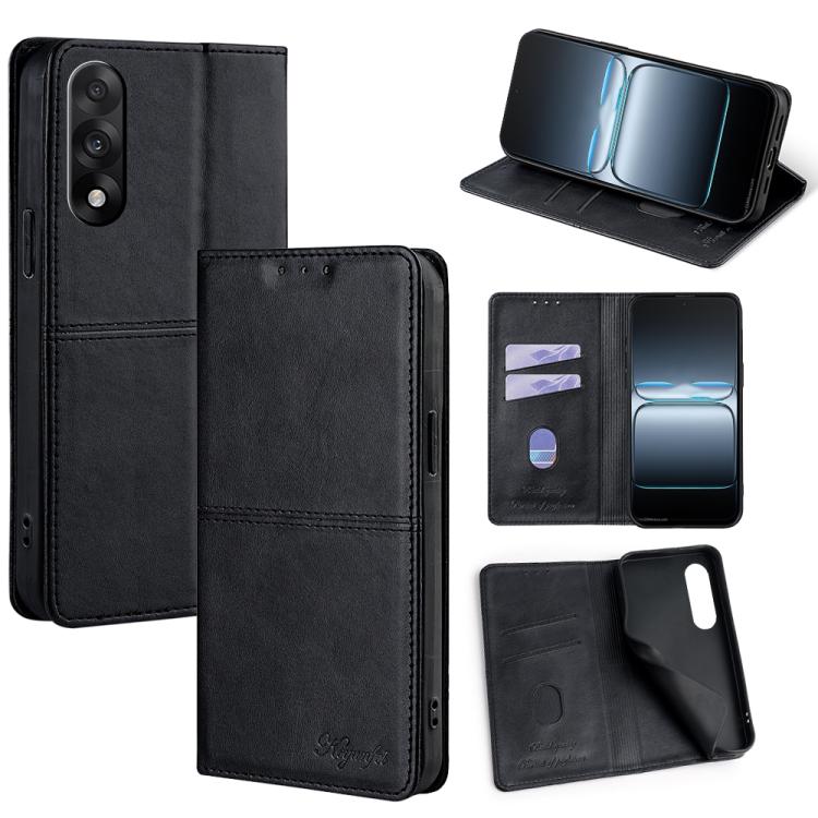 Custodia per telefono in pelle magnetica con trama di mucca, For OnePlus Ace 5 Ultra / Nord 5, For OnePlus Ace 5 Racing / Nord CE5, For OnePlus Ace 3 Pro 5G, For OnePlus Nord CE 4 Lite 5G