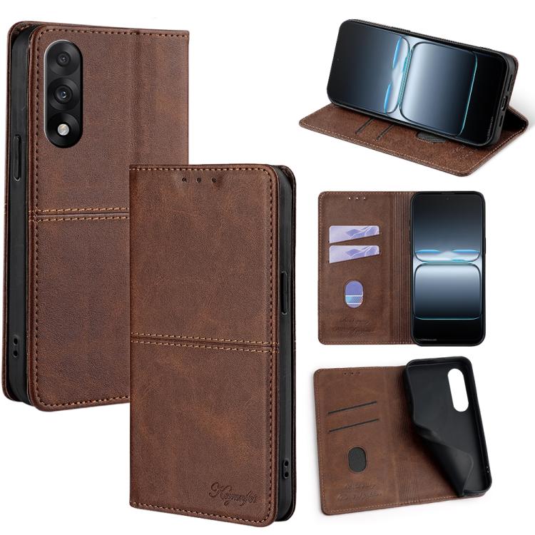 Custodia per telefono in pelle magnetica con trama di mucca, For OnePlus Ace 5 Ultra / Nord 5, For OnePlus Ace 5 Racing / Nord CE5, For OnePlus Ace 3 Pro 5G, For OnePlus Nord CE 4 Lite 5G