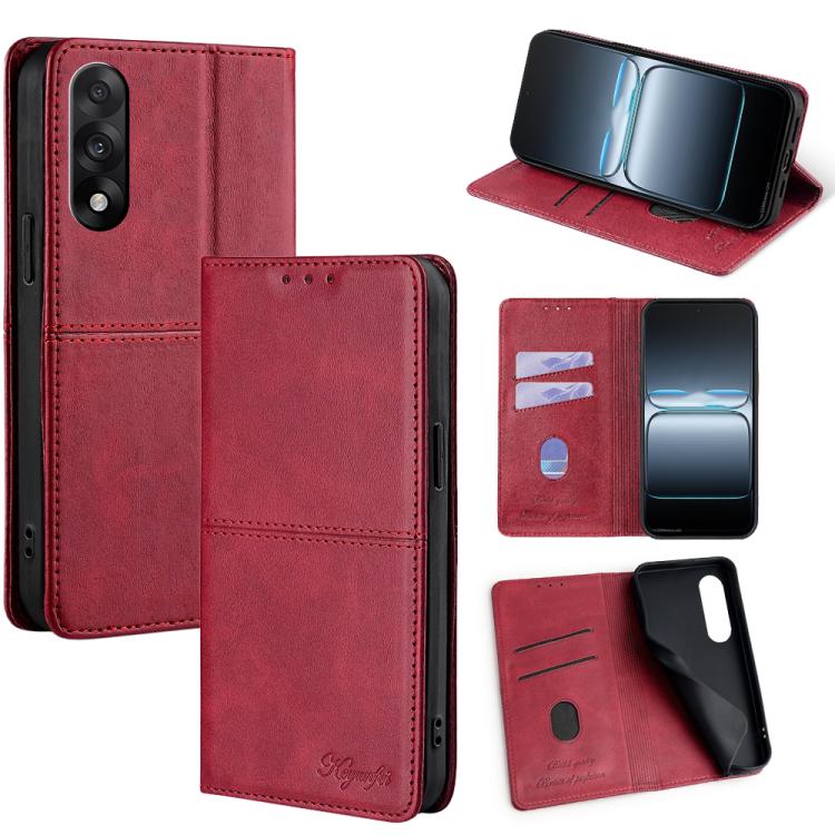 Custodia per telefono in pelle magnetica con trama di mucca, For OnePlus Ace 5 Ultra / Nord 5, For OnePlus Ace 5 Racing / Nord CE5, For OnePlus Ace 3 Pro 5G, For OnePlus Nord CE 4 Lite 5G