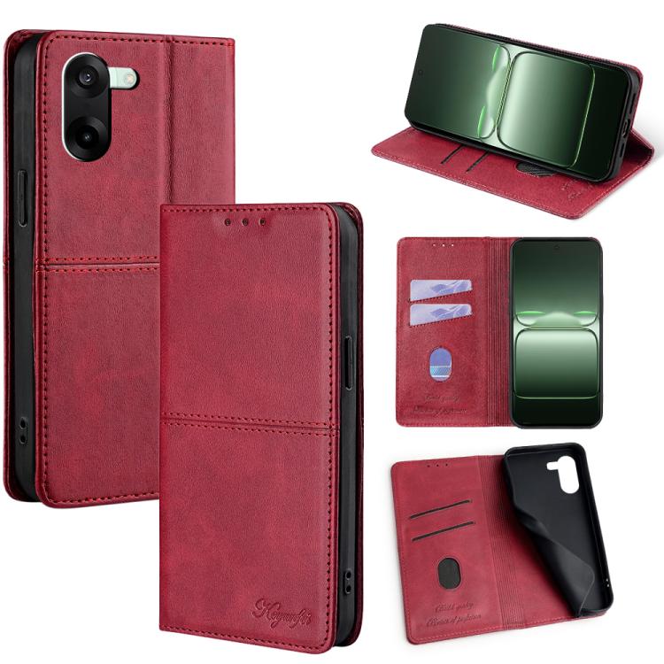 Custodia per telefono in pelle magnetica con trama di mucca, For OnePlus Ace 5 Ultra / Nord 5, For OnePlus Ace 5 Racing / Nord CE5, For OnePlus Ace 3 Pro 5G, For OnePlus Nord CE 4 Lite 5G