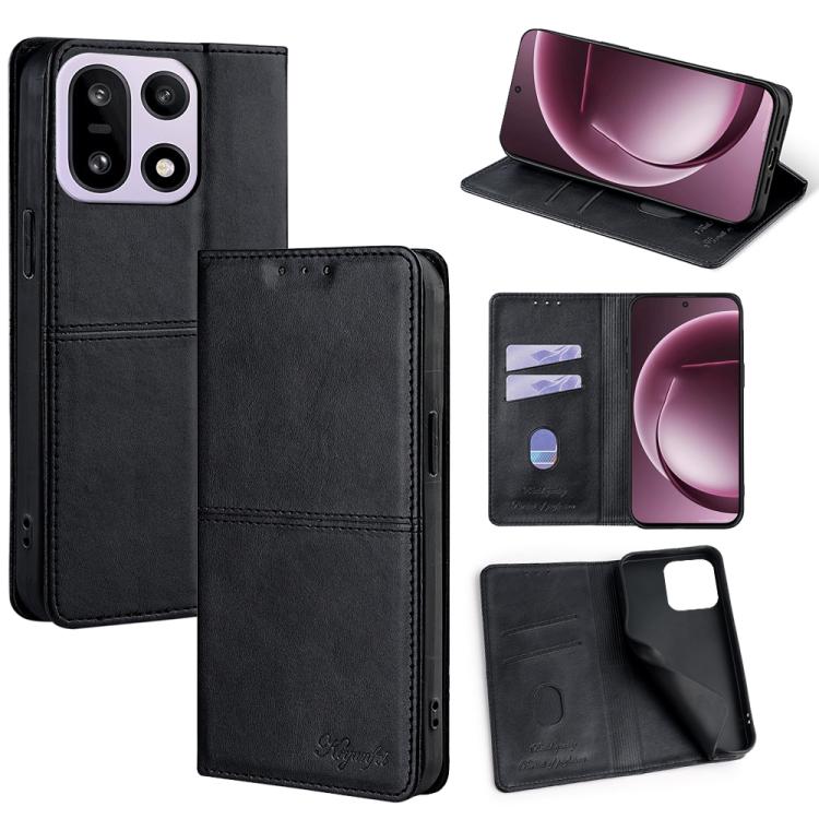 Custodia per telefono in pelle magnetica con trama di mucca, For OnePlus 15T 5G, For OnePlus Turbo 6 / 6V, For OnePlus Ace 6, For OnePlus 15 5G