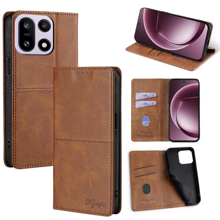 Custodia per telefono in pelle magnetica con trama di mucca, For OnePlus 15T 5G, For OnePlus Turbo 6 / 6V, For OnePlus Ace 6, For OnePlus 15 5G