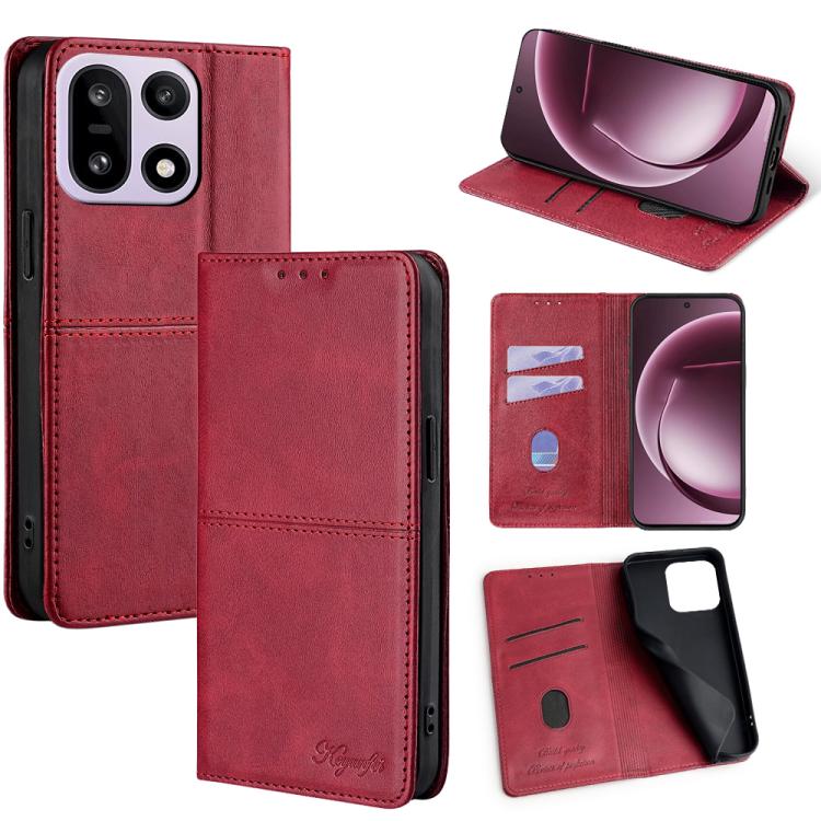 Custodia per telefono in pelle magnetica con trama di mucca, For OnePlus 15T 5G, For OnePlus Turbo 6 / 6V, For OnePlus Ace 6, For OnePlus 15 5G