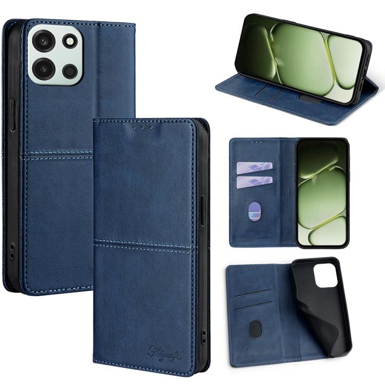 Custodia per telefono in pelle magnetica con trama di mucca, For OnePlus 15T 5G, For OnePlus Turbo 6 / 6V, For OnePlus Ace 6, For OnePlus 15 5G