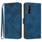 Custodia per cellulare in pelle con motivo a linea, For Realme 7 / Narzo 20 Pro, For Realme 7 Pro, For OPPO A79 5G