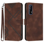 Custodia per cellulare in pelle con motivo a linea, For Realme 7 / Narzo 20 Pro, For Realme 7 Pro, For OPPO A79 5G