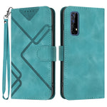 Custodia per cellulare in pelle con motivo a linea, For Realme 7 / Narzo 20 Pro, For Realme 7 Pro, For OPPO A79 5G