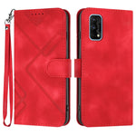 Custodia per cellulare in pelle con motivo a linea, For Realme 7 / Narzo 20 Pro, For Realme 7 Pro, For OPPO A79 5G