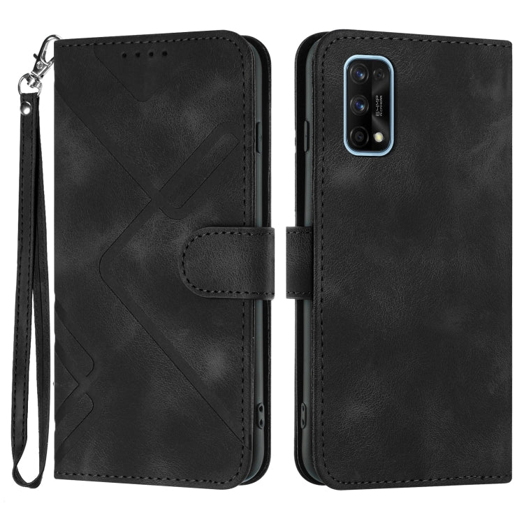 Custodia per cellulare in pelle con motivo a linea, For Realme 7 / Narzo 20 Pro, For Realme 7 Pro, For OPPO A79 5G