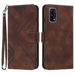 Custodia per cellulare in pelle con motivo a linea, For Realme 7 / Narzo 20 Pro, For Realme 7 Pro, For OPPO A79 5G