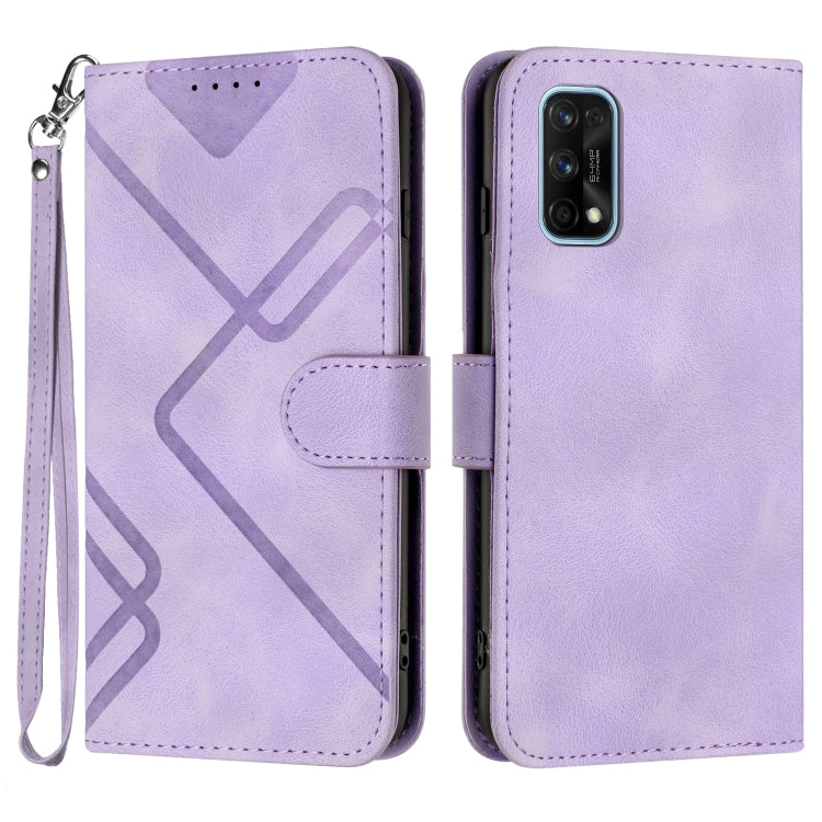 Custodia per cellulare in pelle con motivo a linea, For Realme 7 / Narzo 20 Pro, For Realme 7 Pro, For OPPO A79 5G