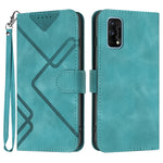 Custodia per cellulare in pelle con motivo a linea, For Realme 7 / Narzo 20 Pro, For Realme 7 Pro, For OPPO A79 5G
