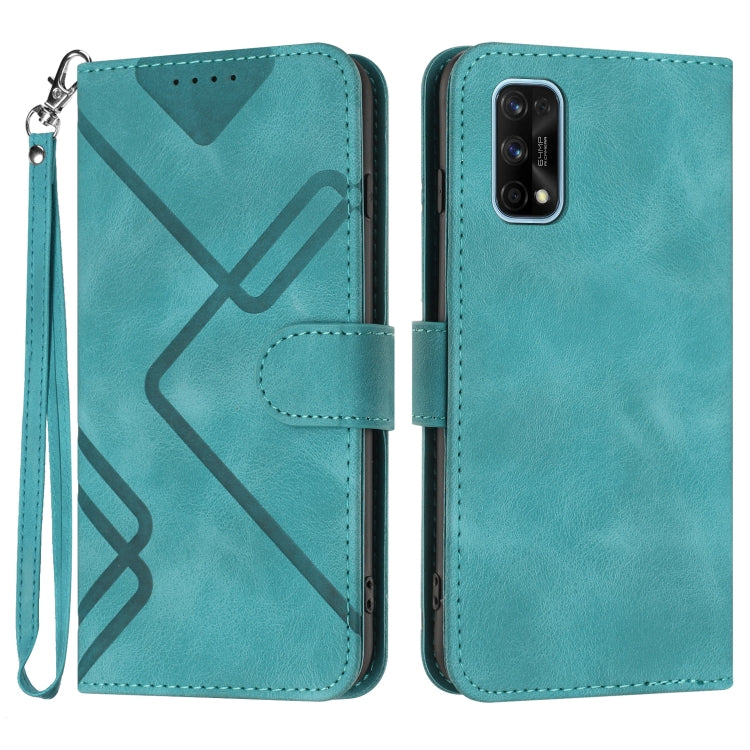 Custodia per cellulare in pelle con motivo a linea, For Realme 7 / Narzo 20 Pro, For Realme 7 Pro, For OPPO A79 5G