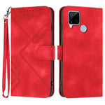 Custodia per cellulare in pelle con motivo a linea, For Realme Narzo 30A/C25/C25s, For Realme 8 4G / 8 Pro, For Realme GT 5G / GT Neo, For Realme C15/C12/Narzo 20/7i Global