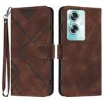Custodia per cellulare in pelle con motivo a linea, For Realme 7 / Narzo 20 Pro, For Realme 7 Pro, For OPPO A79 5G