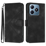 Custodia per cellulare in pelle con motivo a linea, For Realme GT7 Pro, For Realme 13 Pro / 13 Pro+ Global, For Realme GT 6 / GT 6T, For Realme C63 / C61 Global