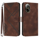 Custodia per cellulare in pelle con motivo a linea, For Realme  12 Lite / C67 4G Global, For Realme GT5 Pro, For Realme 10 Pro, For Realme 10 Pro+